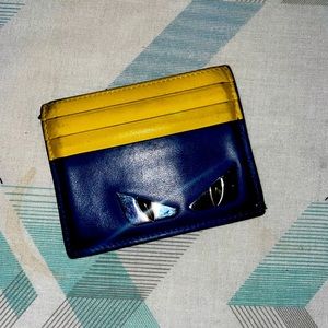 Men’s Blue and Yellow Fendi Wallet-Some Usage
